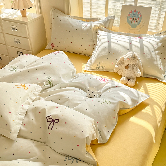 91家纺网 家纺一手货源 找家纺 优逸家纺 2025新款植物羊绒小清新斜纹磨毛四件套