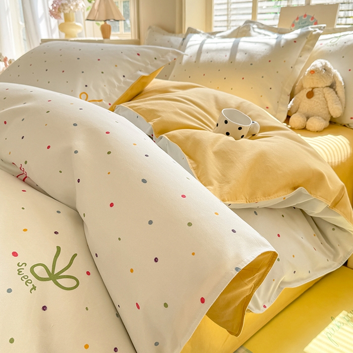 91家纺网 家纺一手货源 找家纺 优逸家纺 2025新款植物羊绒小清新斜纹磨毛四件套