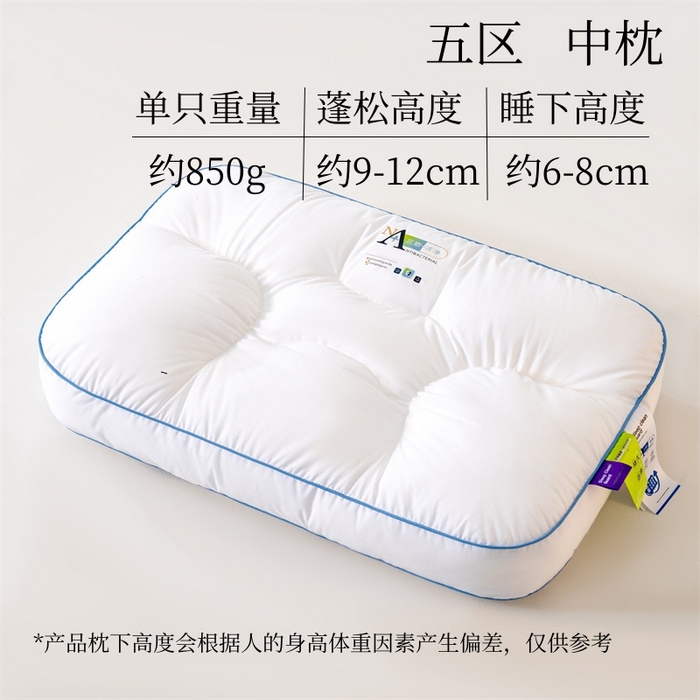 91家纺网 家纺一手货源 找家纺 （总）怡薇格枕芯 2025新款全棉三防分区护颈枕头枕芯