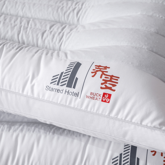 91家纺网 家纺一手货源 找家纺 （总）怡薇格枕芯 2025新款喷气全棉酒店荞麦枕芯护颈枕头