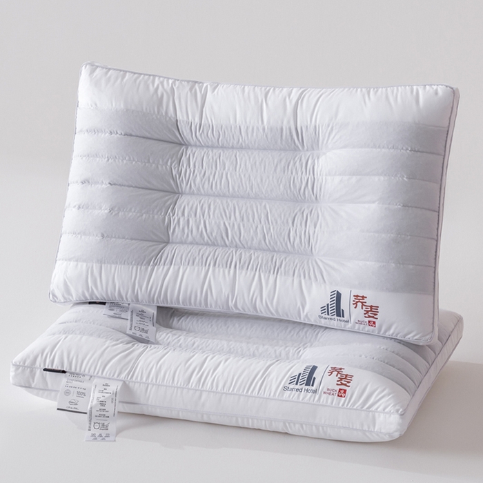 （总）怡薇格枕芯 2025新款喷气全棉酒店荞麦枕芯护颈枕头