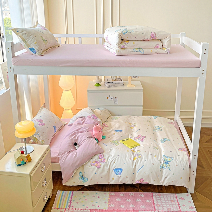 91家纺网 家纺一手货源 找家纺 （总）朵朵2025新款芦荟棉学生床单被套