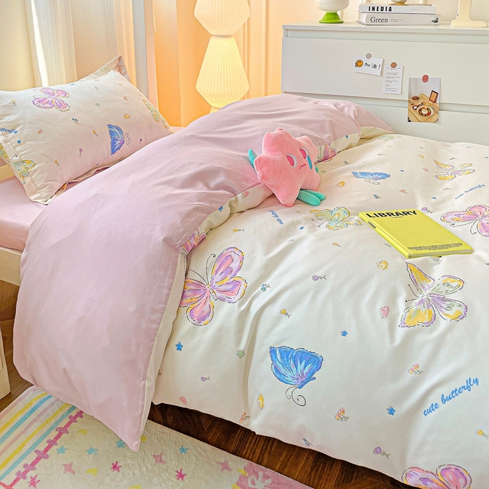 （总）朵朵2025新款芦荟棉学生床单被套