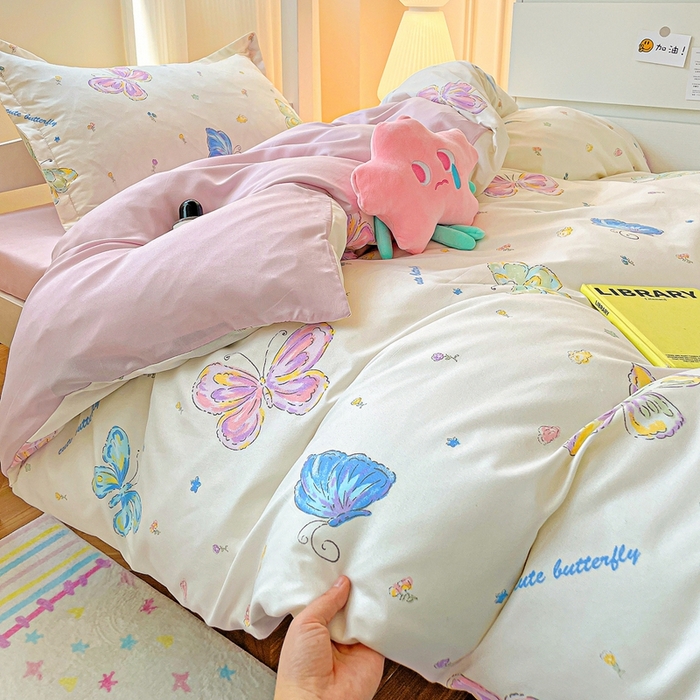 91家纺网 家纺一手货源 找家纺 （总）朵朵2025新款芦荟棉学生床单被套