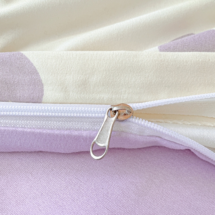 91家纺网 家纺一手货源 找家纺 朵朵2025新款芦荟棉学生床单被套 爱心灰