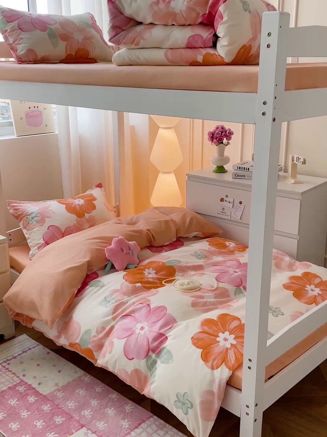 91家纺网 家纺一手货源 找家纺 朵朵2025新款芦荟棉学生床单被套 花夕