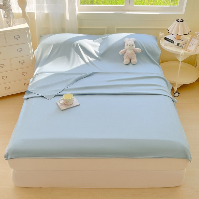 91家纺网 家纺一手货源 找家纺 2024新款可拆分水洗纯色隔脏睡袋旅行睡袋旅睡宝 灰蓝