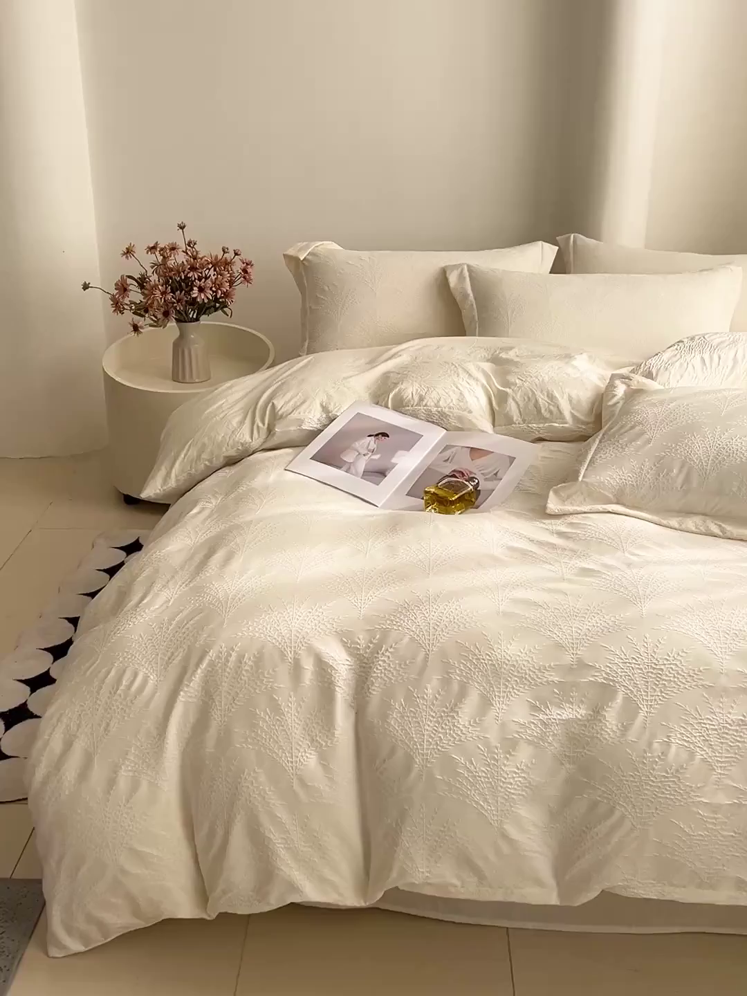 91家纺网 家纺一手货源 找家纺 （总）卡普家居 2025新款A类轻奢双层纱提花四件套摇钱树系列