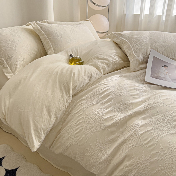 91家纺网 家纺一手货源 找家纺 （总）卡普家居 2025新款A类轻奢双层纱提花四件套摇钱树系列