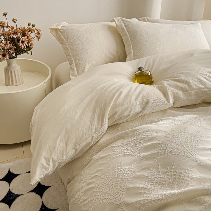 91家纺网 家纺一手货源 找家纺 （总）卡普家居 2025新款A类轻奢双层纱提花四件套摇钱树系列