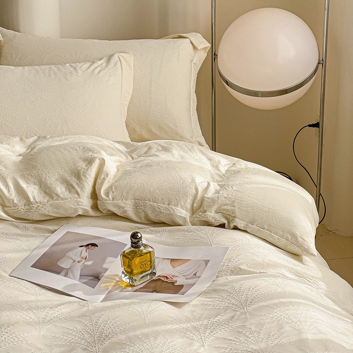 91家纺网 家纺一手货源 找家纺 （总）卡普家居 2025新款A类轻奢双层纱提花四件套摇钱树系列