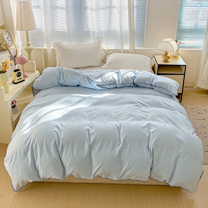 91家纺网 家纺一手货源 找家纺 （总）卡普家居 2025新款A类轻奢贝壳绣丝柔缎提花被套