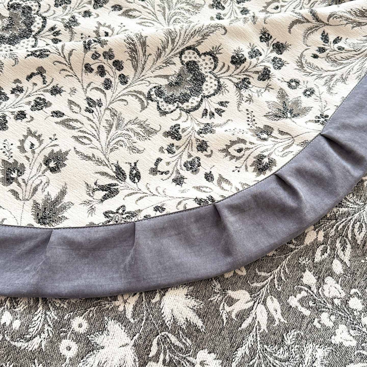 91家纺网 家纺一手货源 找家纺 紫碧螺家纺 2025新款雪尼尔欧式拼色床盖三件套 春漾拼奶灰