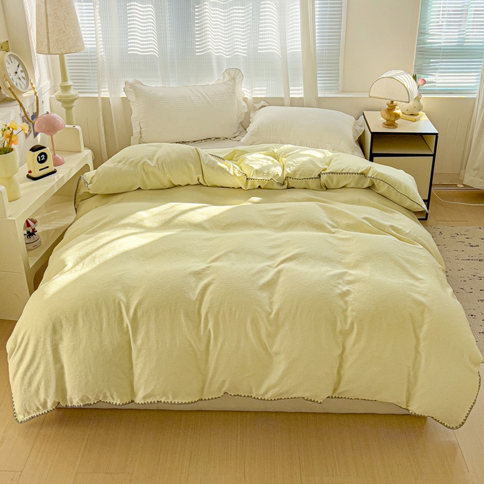 91家纺网 家纺一手货源 找家纺 （总）卡普家居 2025新款A类轻奢贝壳绣丝柔缎提花四件套