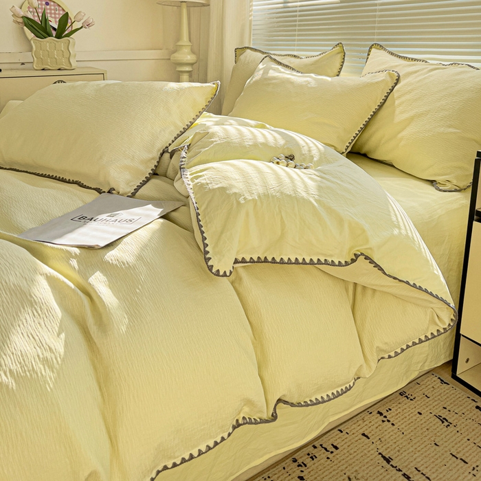 91家纺网 家纺一手货源 找家纺 （总）卡普家居 2025新款A类轻奢贝壳绣丝柔缎提花四件套