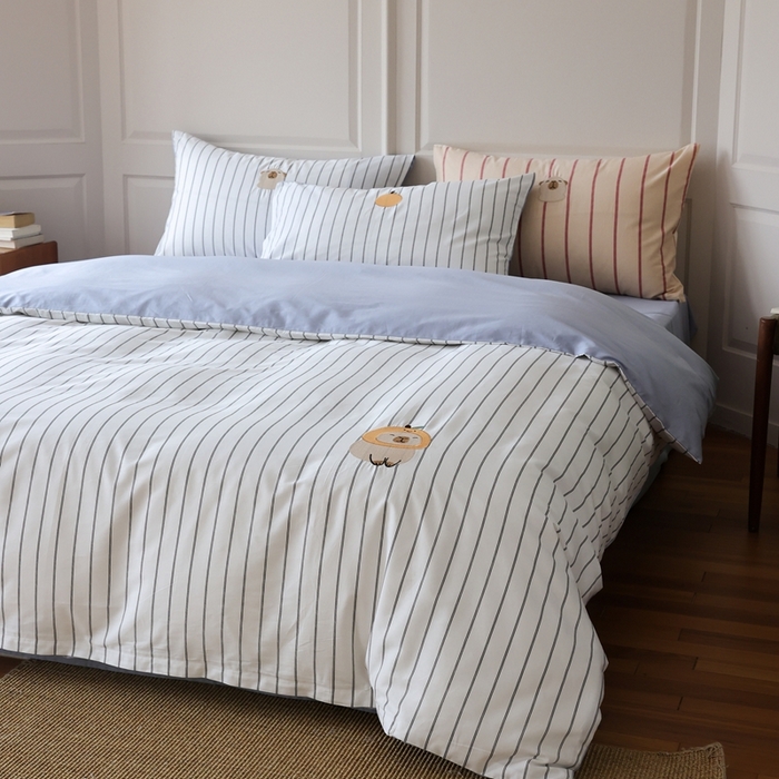 91家纺网 家纺一手货源 找家纺 棉眠 2025新款60支全棉卡比巴拉刺绣款床单四件套 你的橘子掉了-白