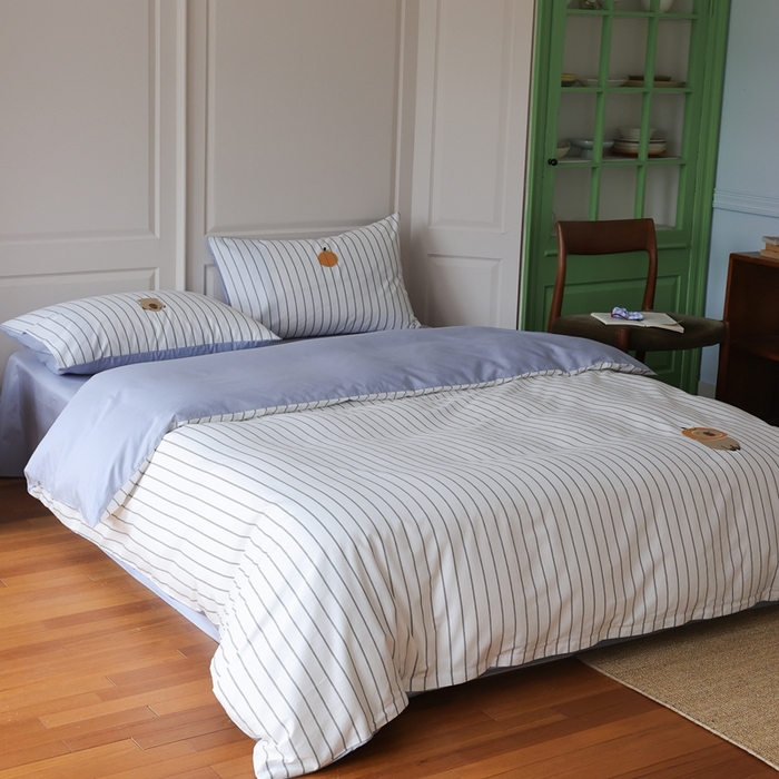 91家纺网 家纺一手货源 找家纺 棉眠 2025新款60支全棉卡比巴拉刺绣款床单四件套 你的橘子掉了-白