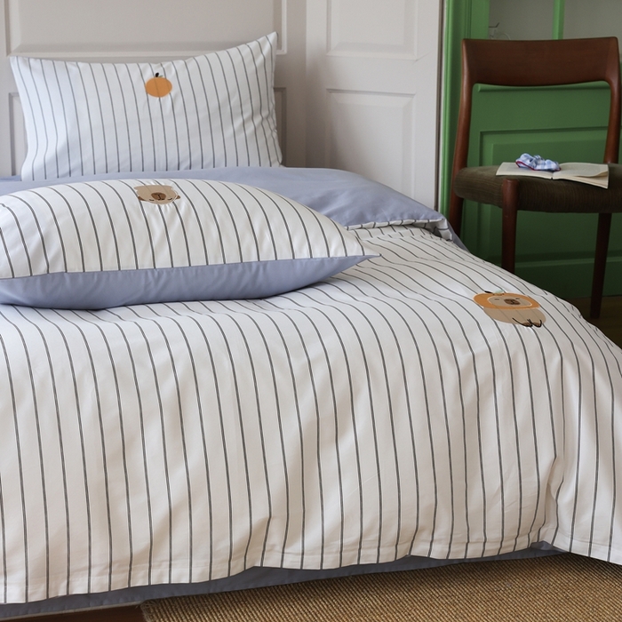 91家纺网 家纺一手货源 找家纺 棉眠 2025新款60支全棉卡比巴拉刺绣款床单四件套 你的橘子掉了-白