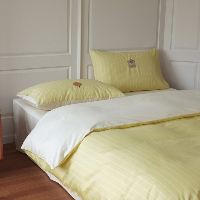 91家纺网 家纺一手货源 找家纺 棉眠 2025新款60支全棉卡比巴拉刺绣款床单四件套 你的橘子掉了-黄