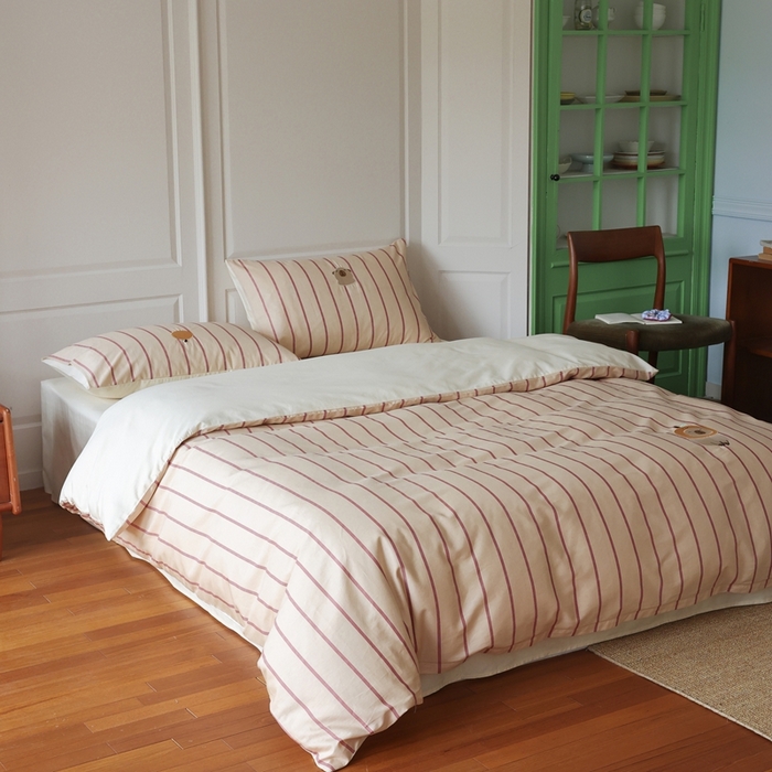 91家纺网 家纺一手货源 找家纺 棉眠 2025新款60支全棉卡比巴拉刺绣款床单四件套 你的橘子掉了-米