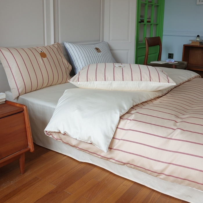 91家纺网 家纺一手货源 找家纺 棉眠 2025新款60支全棉卡比巴拉刺绣款床单四件套 你的橘子掉了-米