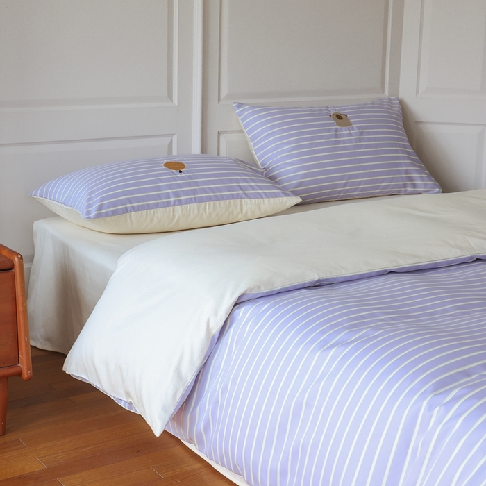 91家纺网 家纺一手货源 找家纺 棉眠 2025新款60支全棉卡比巴拉刺绣款床单四件套 你的橘子掉了-紫