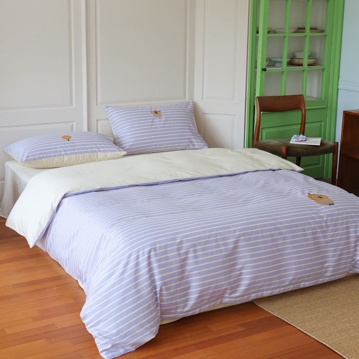 91家纺网 家纺一手货源 找家纺 棉眠 2025新款60支全棉卡比巴拉刺绣款床单四件套 你的橘子掉了-紫