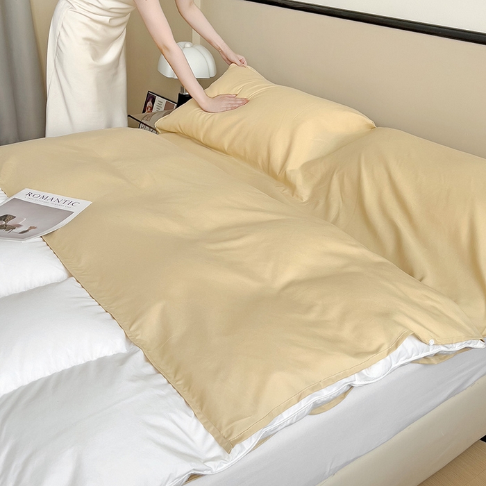 91家纺网 家纺一手货源 找家纺 （总）2024新款可拆分水洗纯色隔脏睡袋旅行睡袋旅睡宝