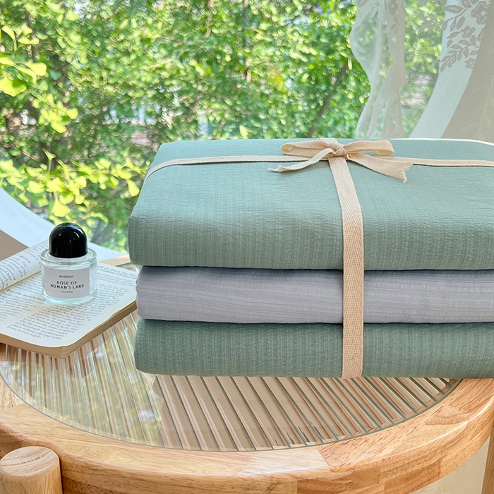 91家纺网 家纺一手货源 找家纺 （总）彩韵家纺 2025新款超柔云感m双层纱四件套