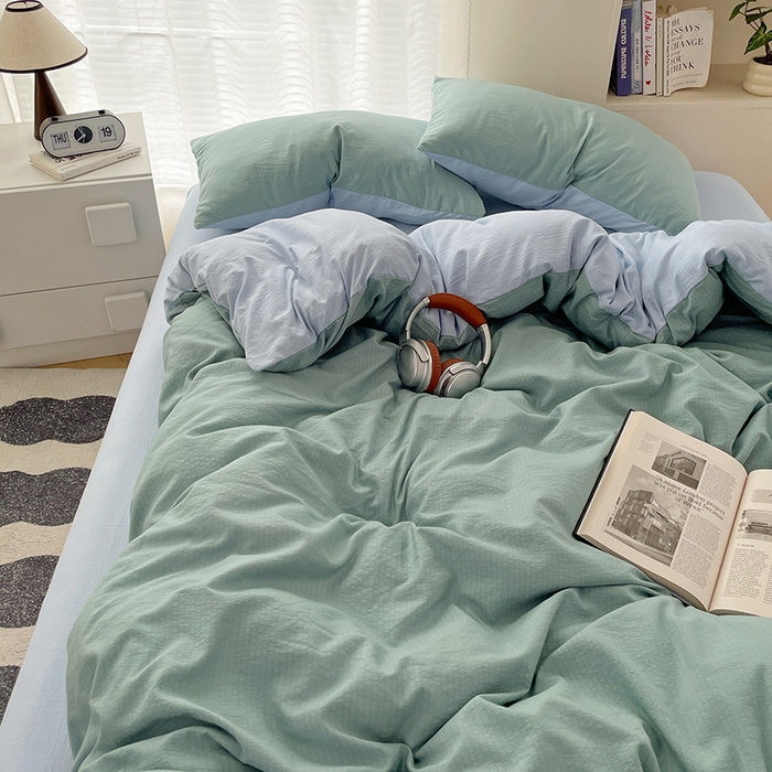 91家纺网 家纺一手货源 找家纺 （总）彩韵家纺 2025新款超柔云感m双层纱四件套