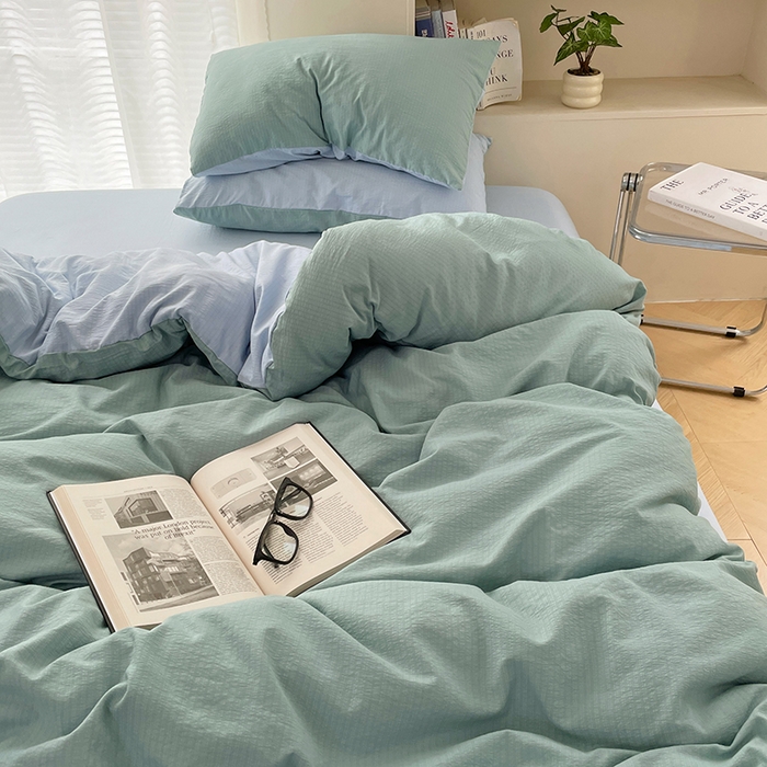 91家纺网 家纺一手货源 找家纺 （总）彩韵家纺 2025新款超柔云感m双层纱四件套