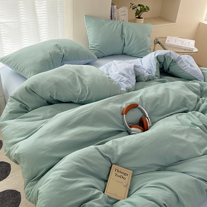 91家纺网 家纺一手货源 找家纺 （总）彩韵家纺 2025新款超柔云感m双层纱四件套