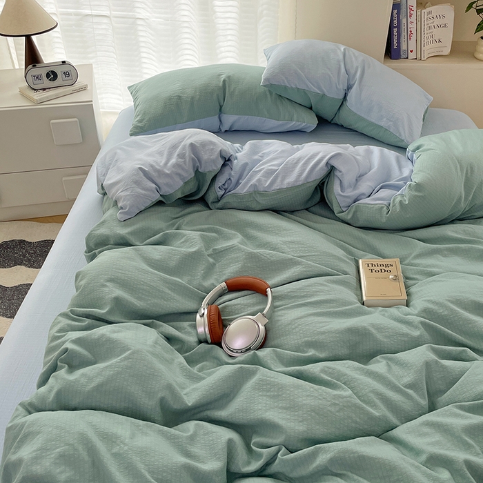 91家纺网 家纺一手货源 找家纺 （总）彩韵家纺 2025新款超柔云感m双层纱四件套