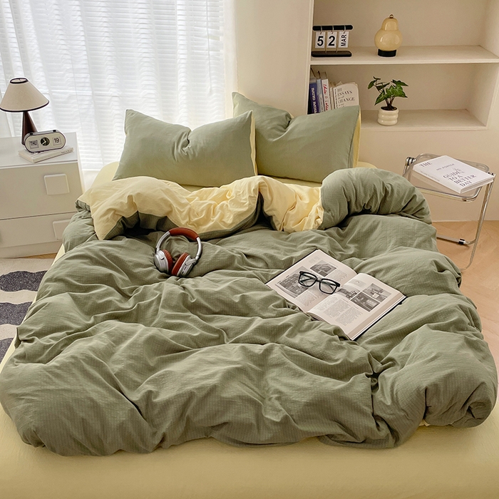 91家纺网 家纺一手货源 找家纺 （总）彩韵家纺 2025新款超柔云感m双层纱四件套