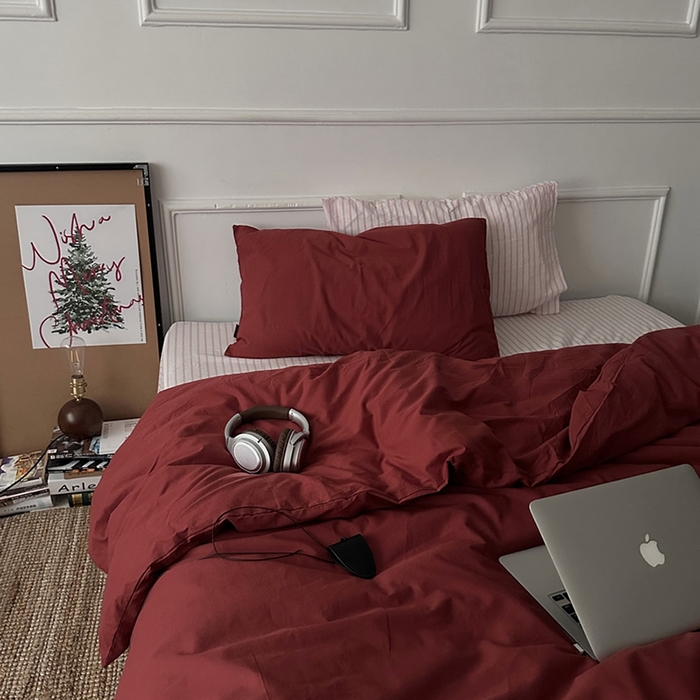 （总）柚可家居 2025新款全棉色织水洗棉四件套-