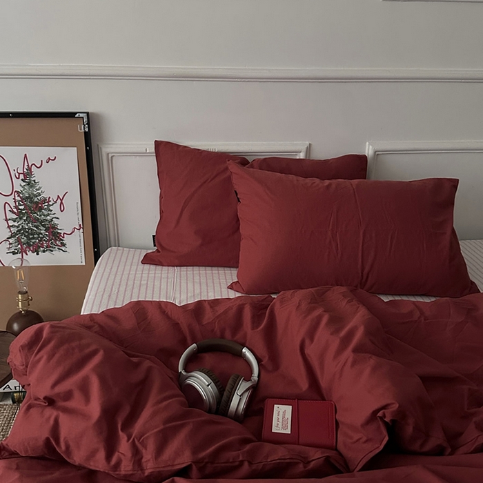 91家纺网 家纺一手货源 找家纺 （总）柚可家居 2025新款全棉色织水洗棉四件套-