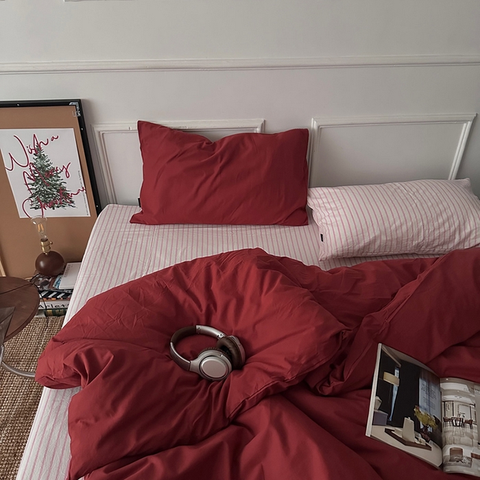 91家纺网 家纺一手货源 找家纺 （总）柚可家居 2025新款全棉色织水洗棉四件套-