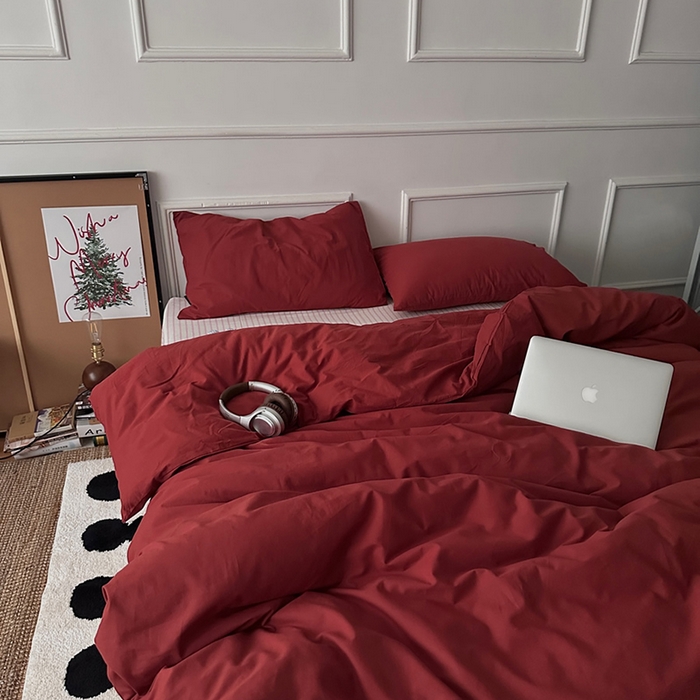 91家纺网 家纺一手货源 找家纺 （总）柚可家居 2025新款全棉色织水洗棉四件套-