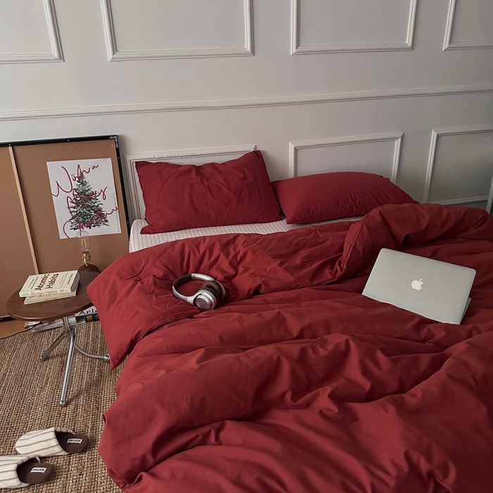 91家纺网 家纺一手货源 找家纺 （总）柚可家居 2025新款全棉色织水洗棉四件套-