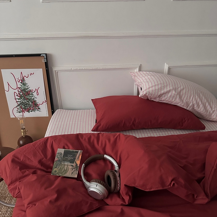 91家纺网 家纺一手货源 找家纺 （总）柚可家居 2025新款全棉色织水洗棉四件套-