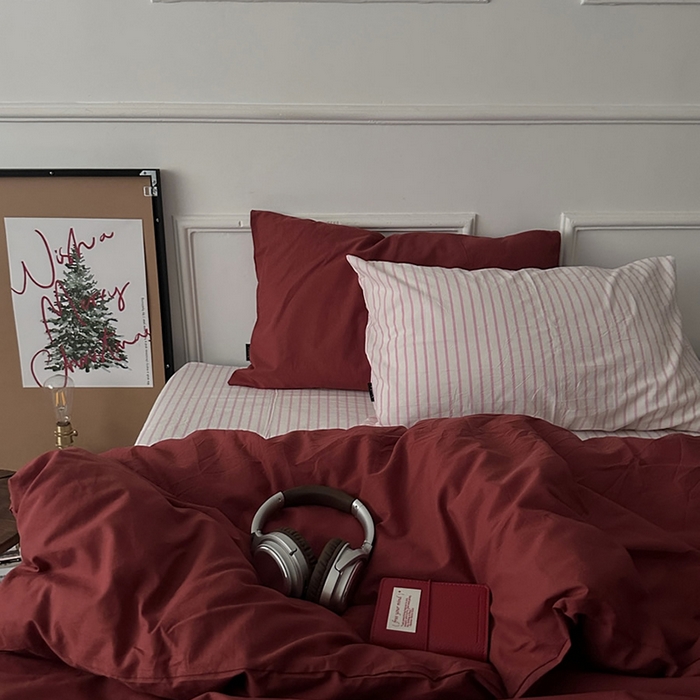 91家纺网 家纺一手货源 找家纺 （总）柚可家居 2025新款全棉色织水洗棉四件套-