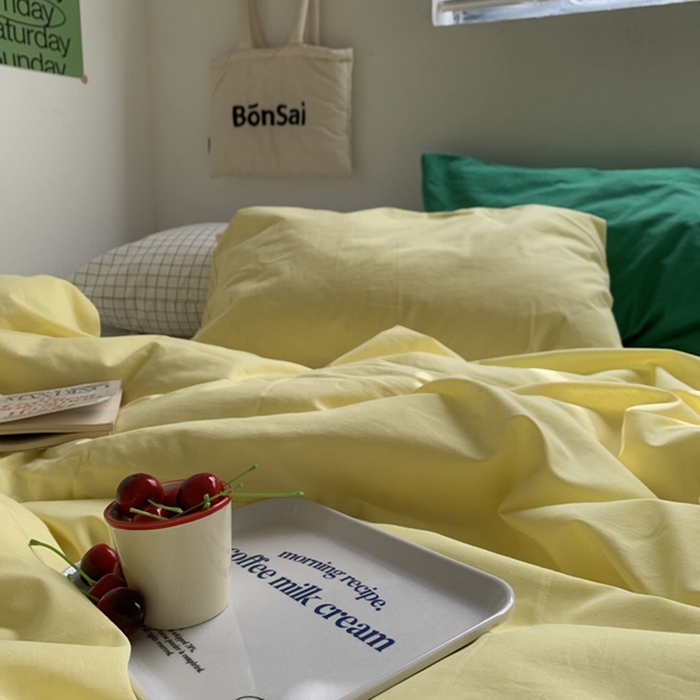 91家纺网 家纺一手货源 找家纺 （总）柚可家居 2025新款全棉色织水洗棉四件套-