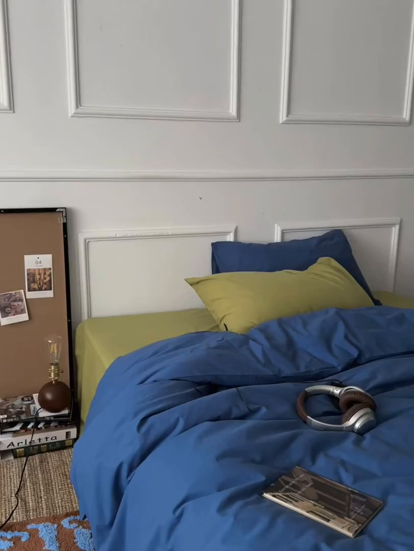 91家纺网 家纺一手货源 找家纺 （总）柚可家居 2025新款全棉色织水洗棉四件套-柏宁岛