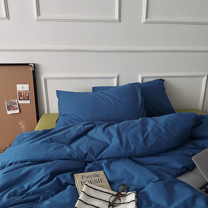 91家纺网 家纺一手货源 找家纺 （总）柚可家居 2025新款全棉色织水洗棉四件套-柏宁岛