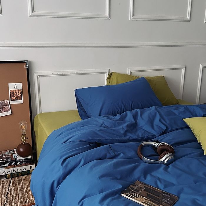 91家纺网 家纺一手货源 找家纺 （总）柚可家居 2025新款全棉色织水洗棉四件套-柏宁岛