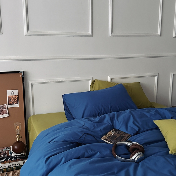 91家纺网 家纺一手货源 找家纺 （总）柚可家居 2025新款全棉色织水洗棉四件套-柏宁岛