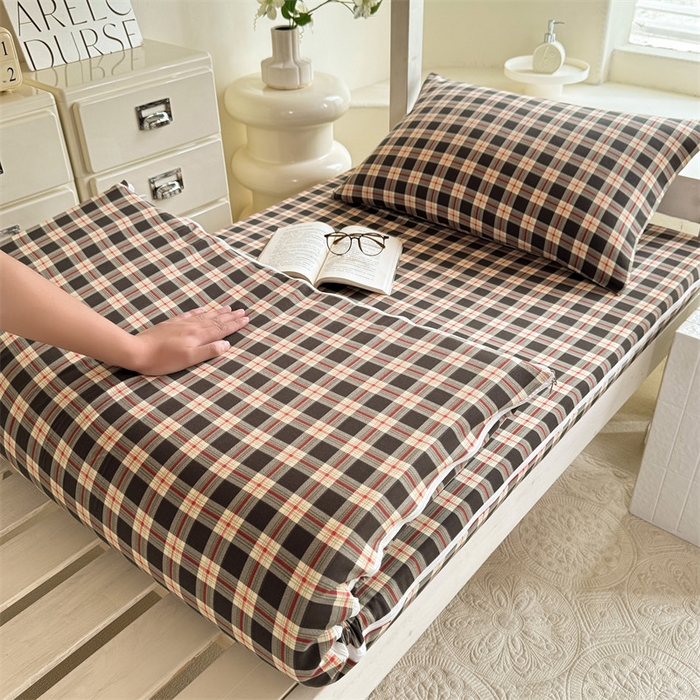 91家纺网 家纺一手货源 找家纺 多品家纺 2025春夏新款超柔水洗棉学生宿舍床垫套 柏林