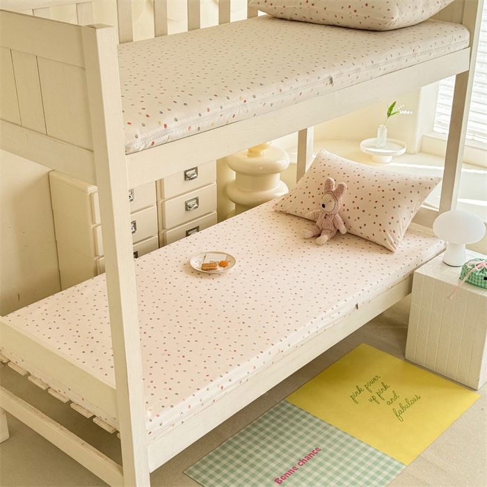 91家纺网 家纺一手货源 找家纺 多品家纺 2025春夏新款超柔水洗棉学生宿舍床垫套 彩虹糖