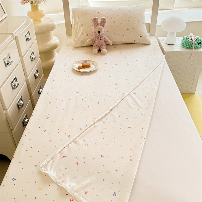 91家纺网 家纺一手货源 找家纺 多品家纺 2025春夏新款超柔水洗棉学生宿舍床垫套 花夕