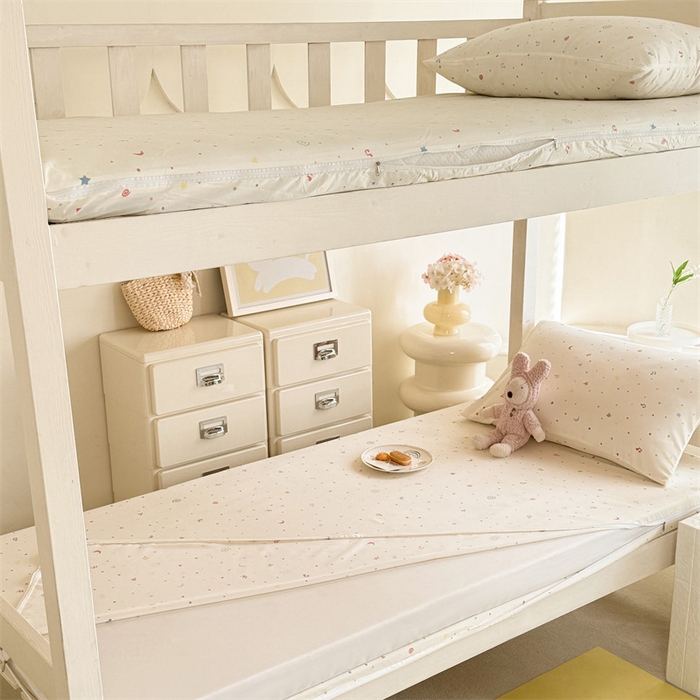 91家纺网 家纺一手货源 找家纺 多品家纺 2025春夏新款超柔水洗棉学生宿舍床垫套 花夕